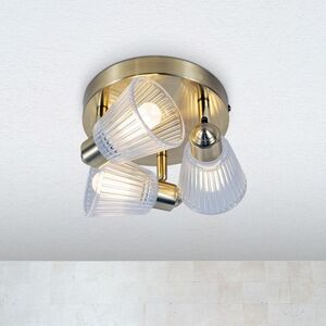Gatsby 3 Light Bathroom Ceiling Light Satin Brass